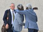 Gumatj leaders Djawa Yunupingu and Balupalu Yunupingu were at the High Court to hear the decision. (Mick Tsikas/AAP PHOTOS)