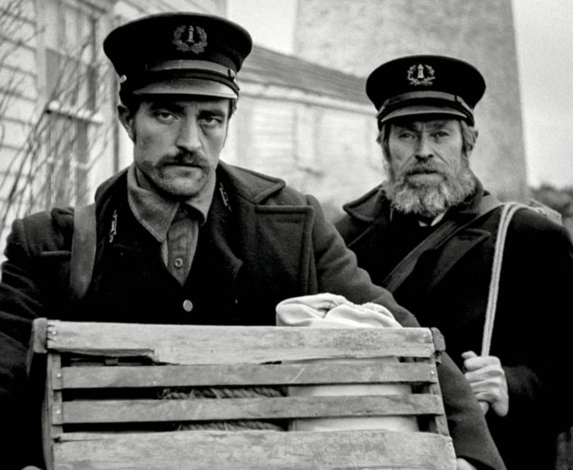 Robert Pattinson and Willem Dafoe in The Lighthouse.