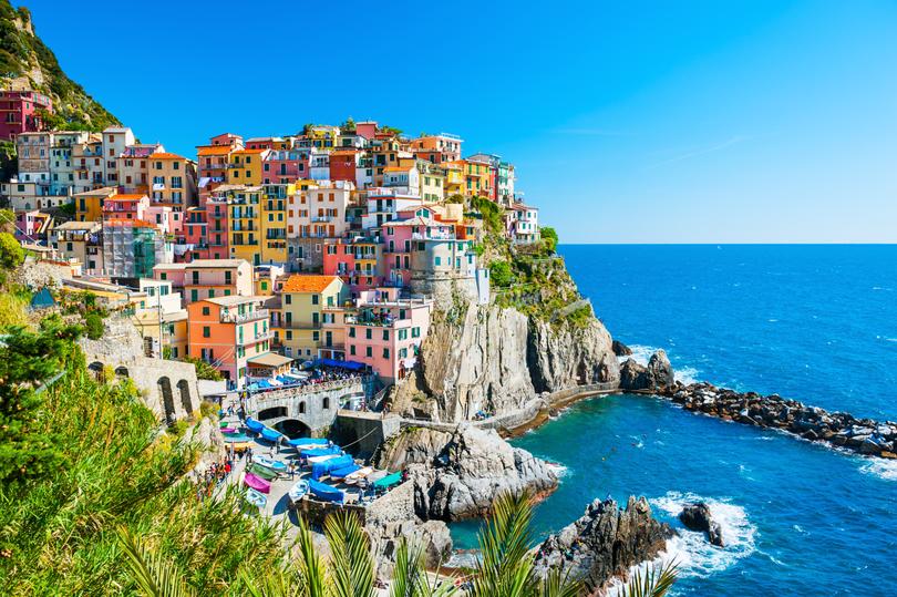 Beautiful view of Manarola town, Cinque Terre national park in Liguria, Italy. 