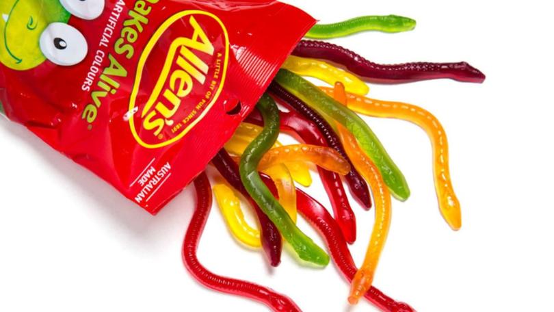 Allens has changed the flavour of its orange lolly snakes. 