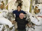 Suni Williams and Butch Wilmore, centre, have been stranded at the International Space Station since June 6. (NASA via AP, File)