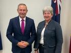 Roger Cook and outgoing British High Commissioner Vicki Treadell.