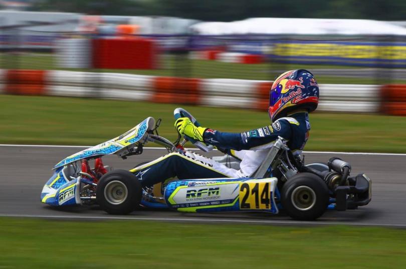 Jack Doohan pictured racing go-karts