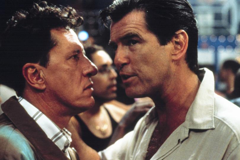 Geoffrey Rush and Pierce Brosnan in The Tailor of Panama.