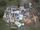 Destruction from a severe storm is seen Saturday, March 15, 2025, in Wayne County, Mo.