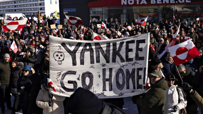 Greenlanders have rallied in Nuuk against Donald Trump's plan to take control of their homeland.