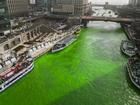 The Chicago River is dyed green as part of annual St. Patrick's Day festivities Saturday, March 15, 2025, in Chicago.