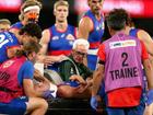 The Bulldogs' Luke Cleary is recovering well after being knocked out against the Kangaroos. (Rob Prezioso/AAP PHOTOS)