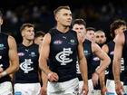 Patrick Cripps walks off the field after Carlton’s loss to Richmond. 