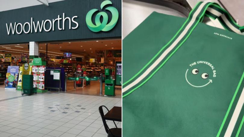 A reusable shopping bag sold at Woolworths for $20 has divided opinion on the internet.