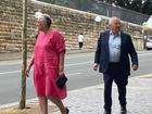 Harris Farm grocery chain founders David and Cathy Harris arrive at Sydney’s Aria restaurant on March 16 for dinner with Prime Minister Anthony Albanese after paying $10,000 each to the Labor Party. Aaron Patrick