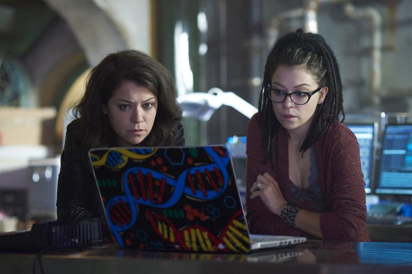 Tatiana Maslany as Sarah and Cosima in Orphan Black.