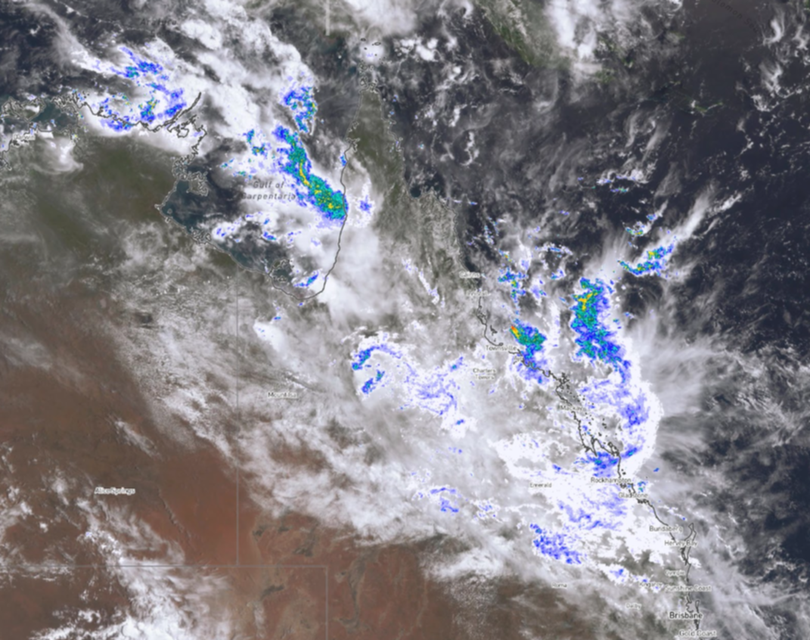 Satellite at midday on Wednesday.