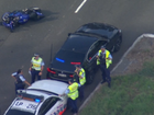 Police on the scene in Casula, in Sydney’s southwest.