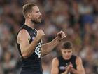 Illness has caused the late withdrawal of Carlton forward Harry McKay for the clash with the Hawks. (Daniel Pockett/AAP PHOTOS)