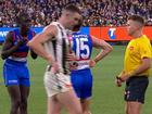 The Bulldogs were on the receiving end of a free-kick disadvantage against Collingwood.