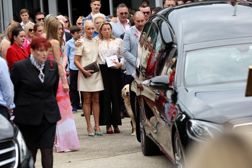 The mother and father of Bianca Jones seen at the funeral service for the Laos methanol victim Bianca Jones.