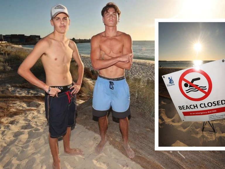 A shark continued to hunt down an injured swimmer, circling a boat that rescued him after he was bitten at a popular Perth beach.