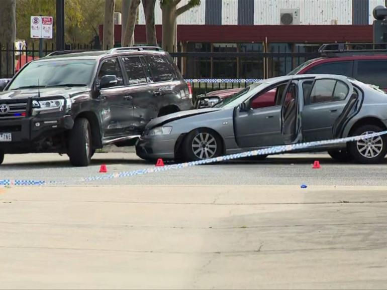 A woman has been taken to hospital following a police shooting in Mulgrave, Melbourne.