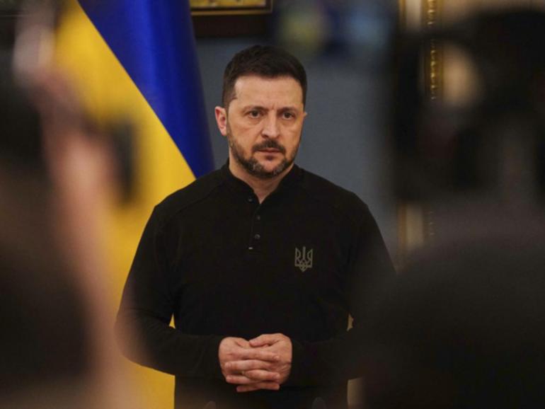 President Volodymyr Zelensky says the military captured two Chinese men in the Donetsk region.