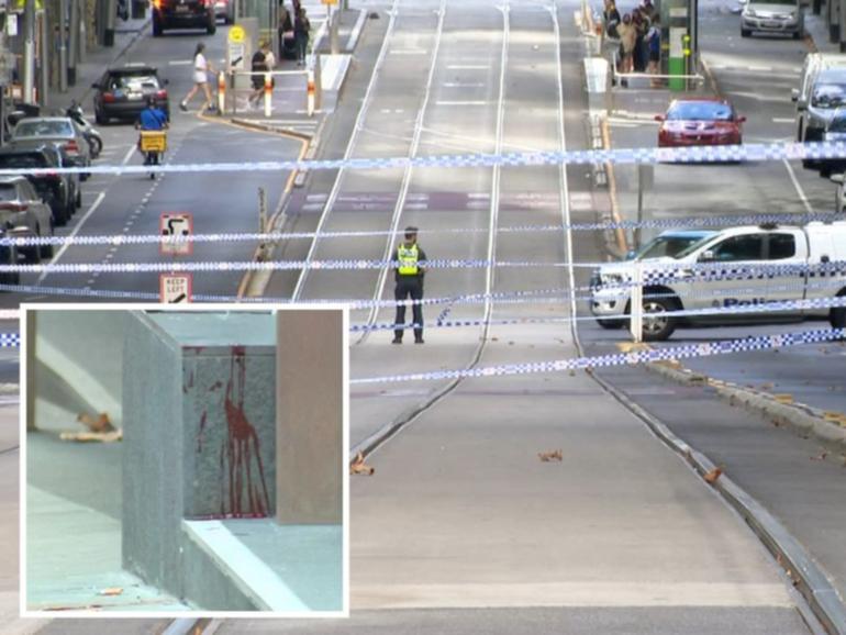 An alleged gunman is on the run after a man was shot in the foot in Melbourne’s CBD on Sunday morning.