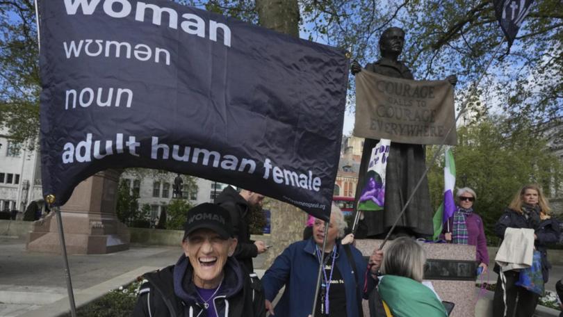 UK women's rights activists are celebrating after the historic ruling on the defintion of woman. (AP PHOTO)