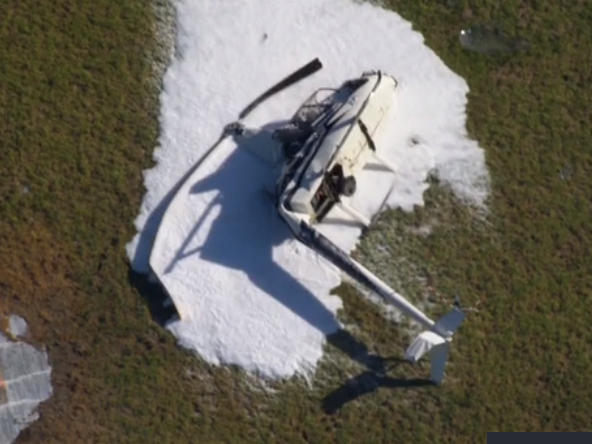 A helicopter has crashed at Moorabbin airport.
