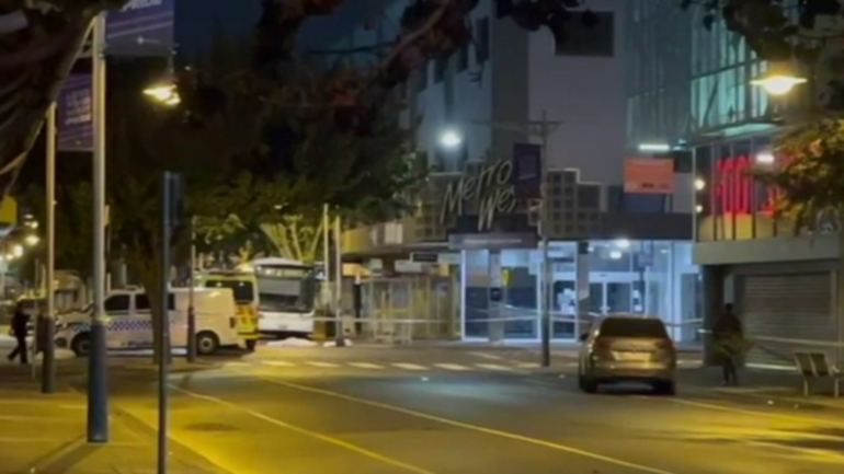 A knife-wielding man has been shot dead by police in Footscray.