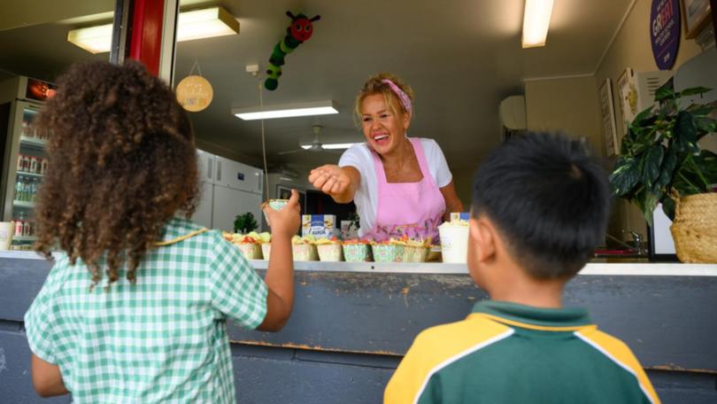 Kathy Nichele in her canteen at Blairmount Public School.