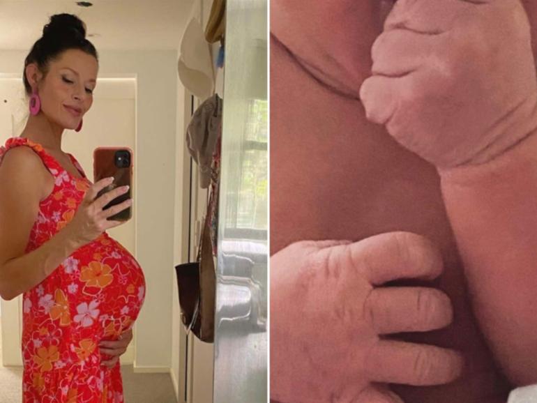Neighbours star Madeleine West, 45, announces the birth of her seventh child: ‘Earthside at last’   