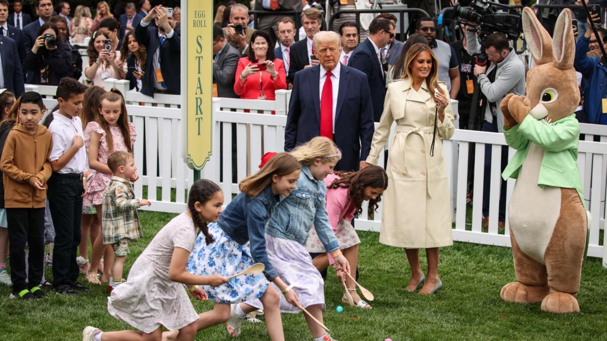 Trump Continues White House Easter Egg Roll Tradition Amid Shortage