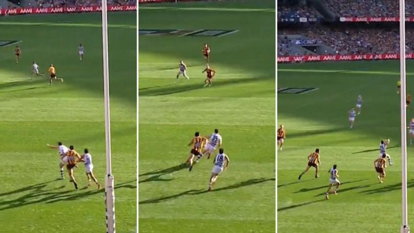 Barrass (No.37) was left for dead by Dangerfield (No.35).