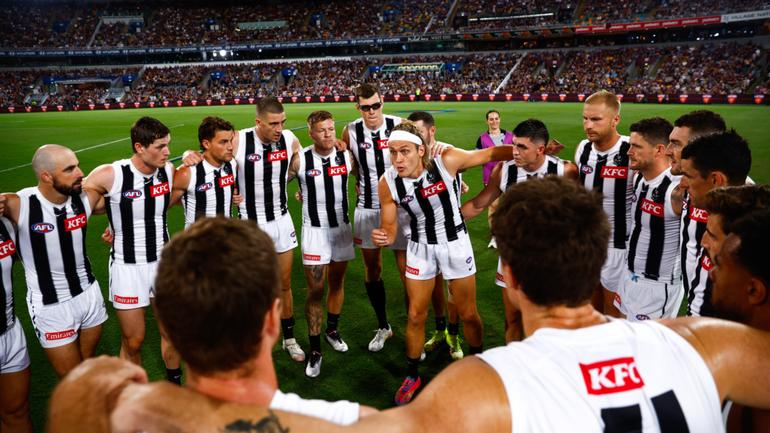 Darcy Moore (c) has been ruled out of the Anzac Day clash.