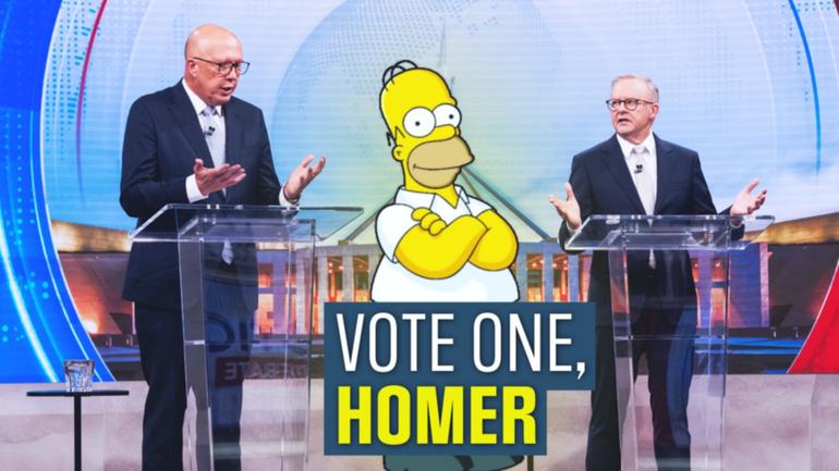 how Homer Simpson beat Albanese and Dutton’s performance in the third leaders’ debate
