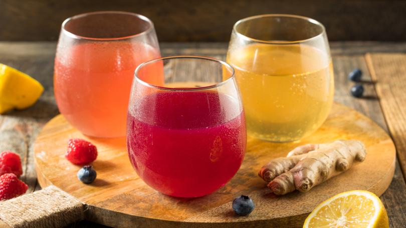 Add fermented food or drinks such as kombucha to your diet.