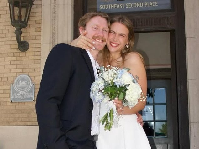 Jeremy Crawshaw married partner Elle ahead of the NFL draft.
