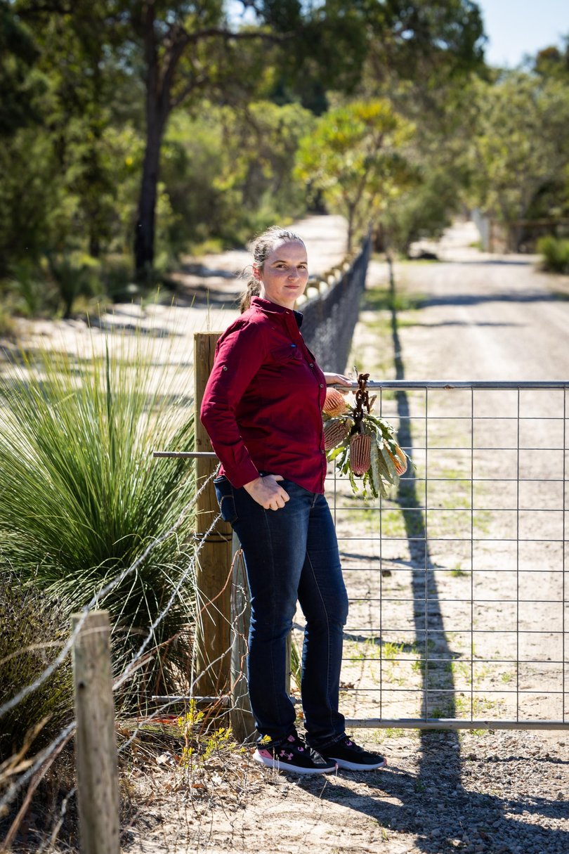 Lawyer for Virginia Giuffre, Karrie Louden at the property in Neergabby.