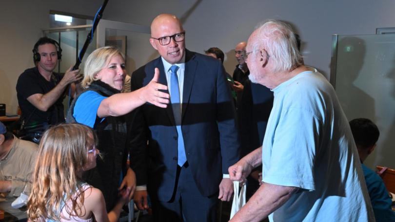 Peter Dutton is seeking to defy a poll slump that has delivered Labor a significant lead. (Mick Tsikas/AAP PHOTOS)