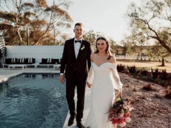 Cricketer Josh Hazlewood and wife Cherina wed at Greystone Estate. 
