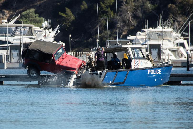 Police incident at Claremont jetty.