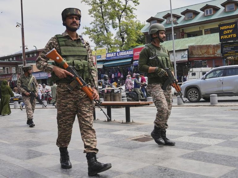 India's prime minister has vowed to hunt down those behind a deadly attack on tourists in Kashmir. (AP PHOTO)