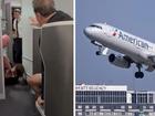 Both passengers were handed over to police after the plane returned to the boarding gate following the aggressive confrontation.