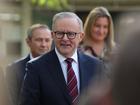 Prime Minister Anthony Albanese speaking at Winthrop Primary School in Perth on Thursday.