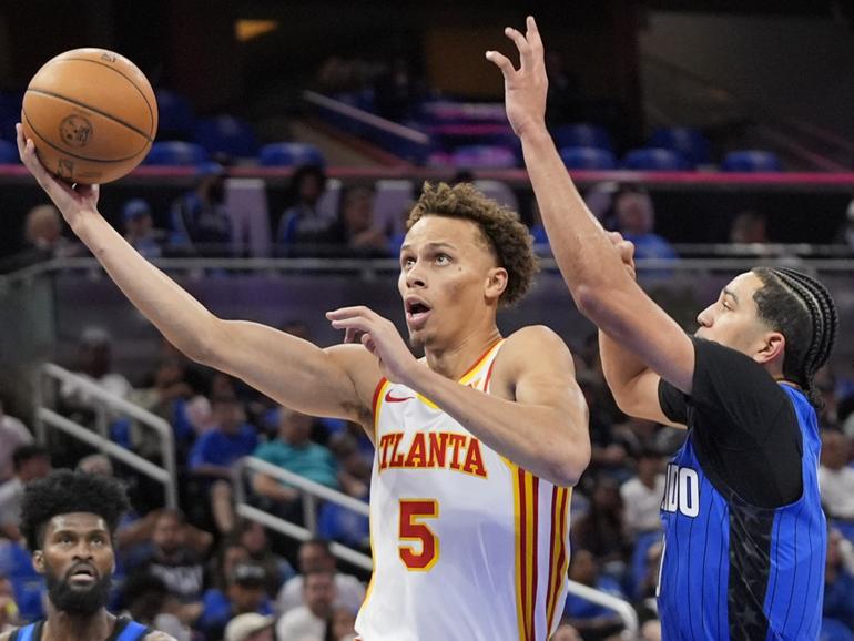Dyson Daniels (left) has won the NBA’s Most Improved award.
