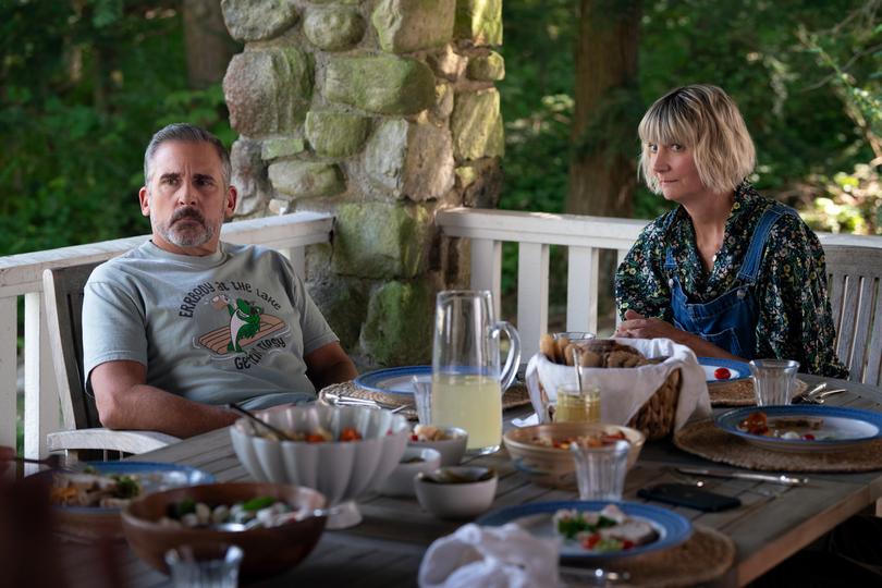 Steve Carell and Kerri Kenney-Silver as Nick and Anne in The Four Seasons.