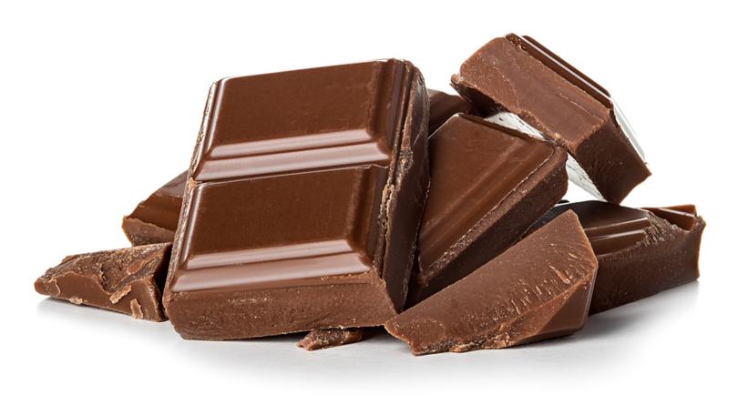 Just a couple of squares of dark chocolate.