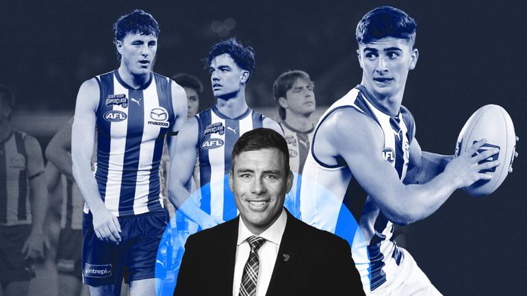 Nick Larkey, Jy Smpkin and Harry Sheezel need to help the Roos deliver a win tonight.