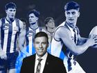 Nick Larkey, Jy Smpkin and Harry Sheezel need to help the Roos deliver a win tonight.