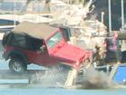 A man has been charged after a car was driven off a jetty in Claremont, Perth.