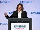 Former US vice president Kamala Harris says Donald Trump's politics benefit the rich.